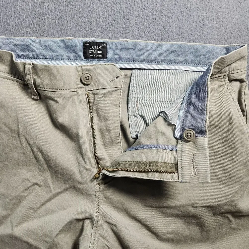 J. Crew 484 Slim Chino Pants Men 34X30 (36X28) Dark Tan Stretch Straight Leg